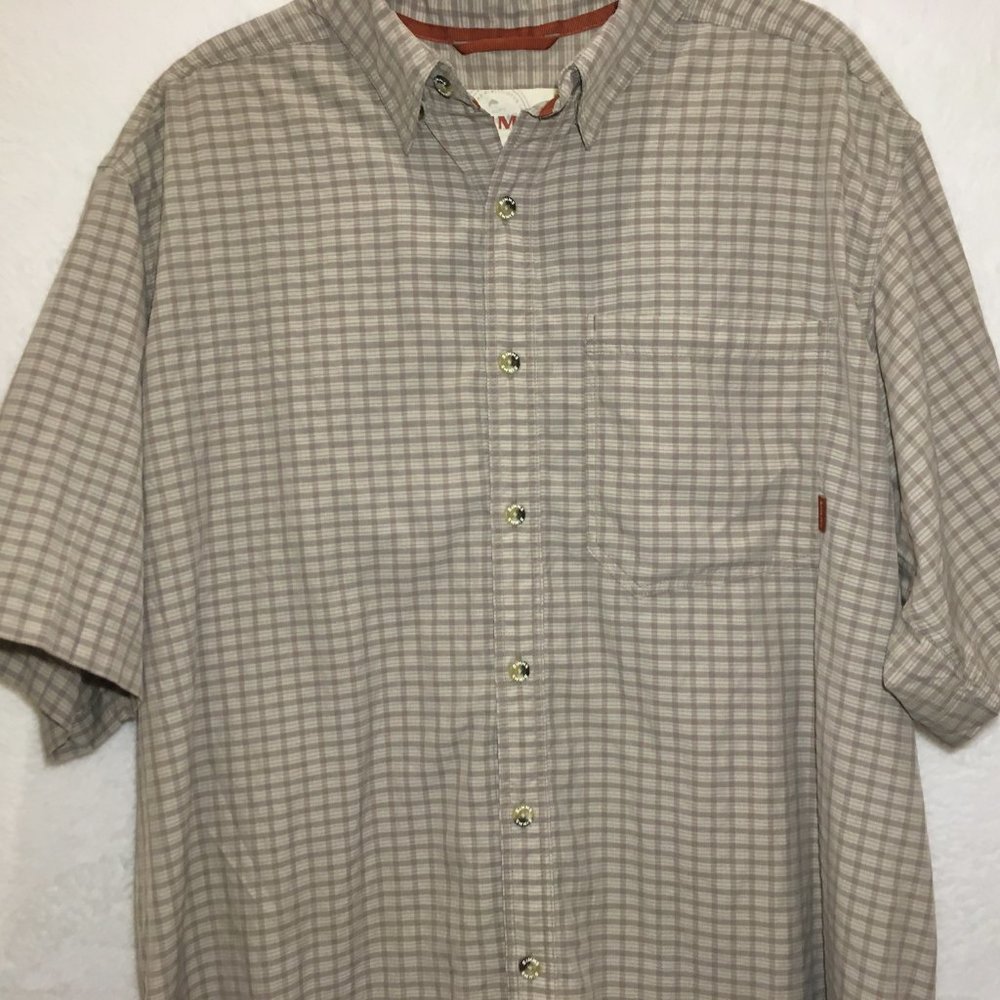 Simms Short Sleeve Button Up Long Tail New - image 3